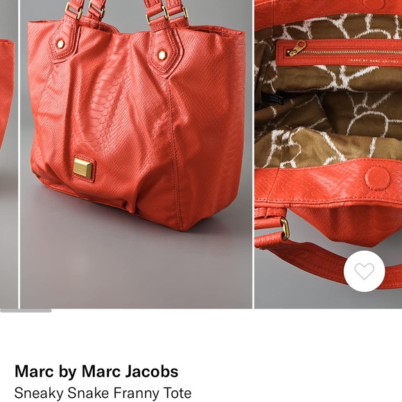 Marc by Marc Jacobs Sneaky Snake Franny Tote Orange - Picture 6 of 13